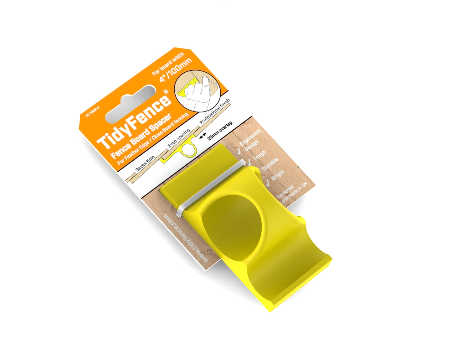 TidyFence Feather Edge Board Spacer for 4 inch (100mm) wide boards